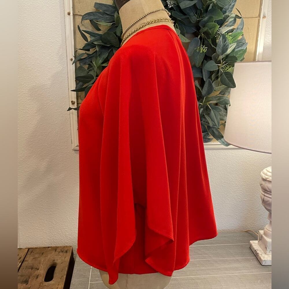 GIANNI BINI Red Flowy Loose fit Top Shirt size XS - Picture 3 of 7